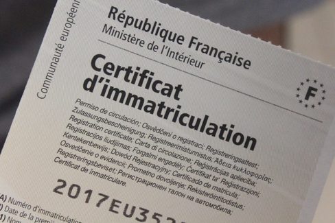 Procédure pour carte grise