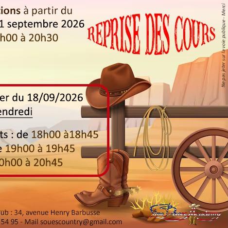 Reprise des cours de country