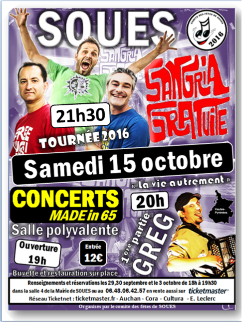 Concert  sangria gratuite