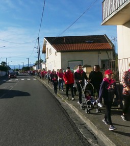 une marche familiale 