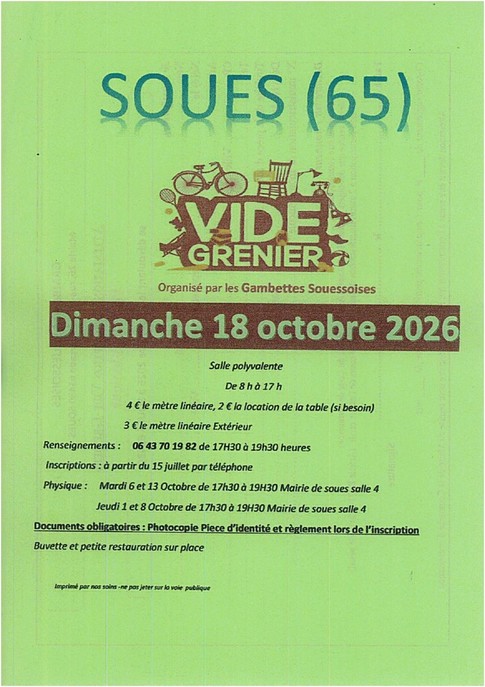 Vide grenier des Gambettes