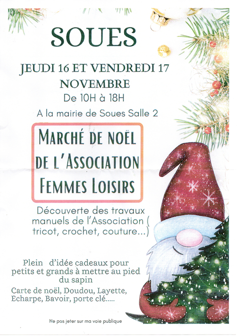 Marché de Noël de l'association des Femmes Loisirs