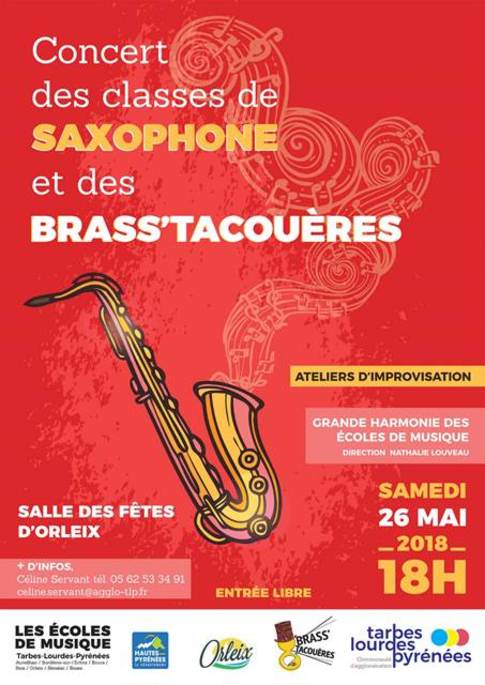 concert des classes de saxophone et des brass'tacouères